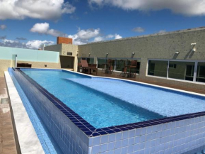 Flat 202 com vista parcial do mar de Intermares